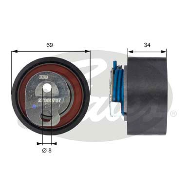 Tensioner pulley timing belt - timing,